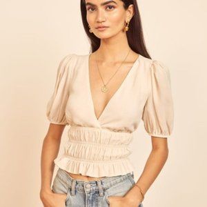 NWOT Reformation Cream Josie Top